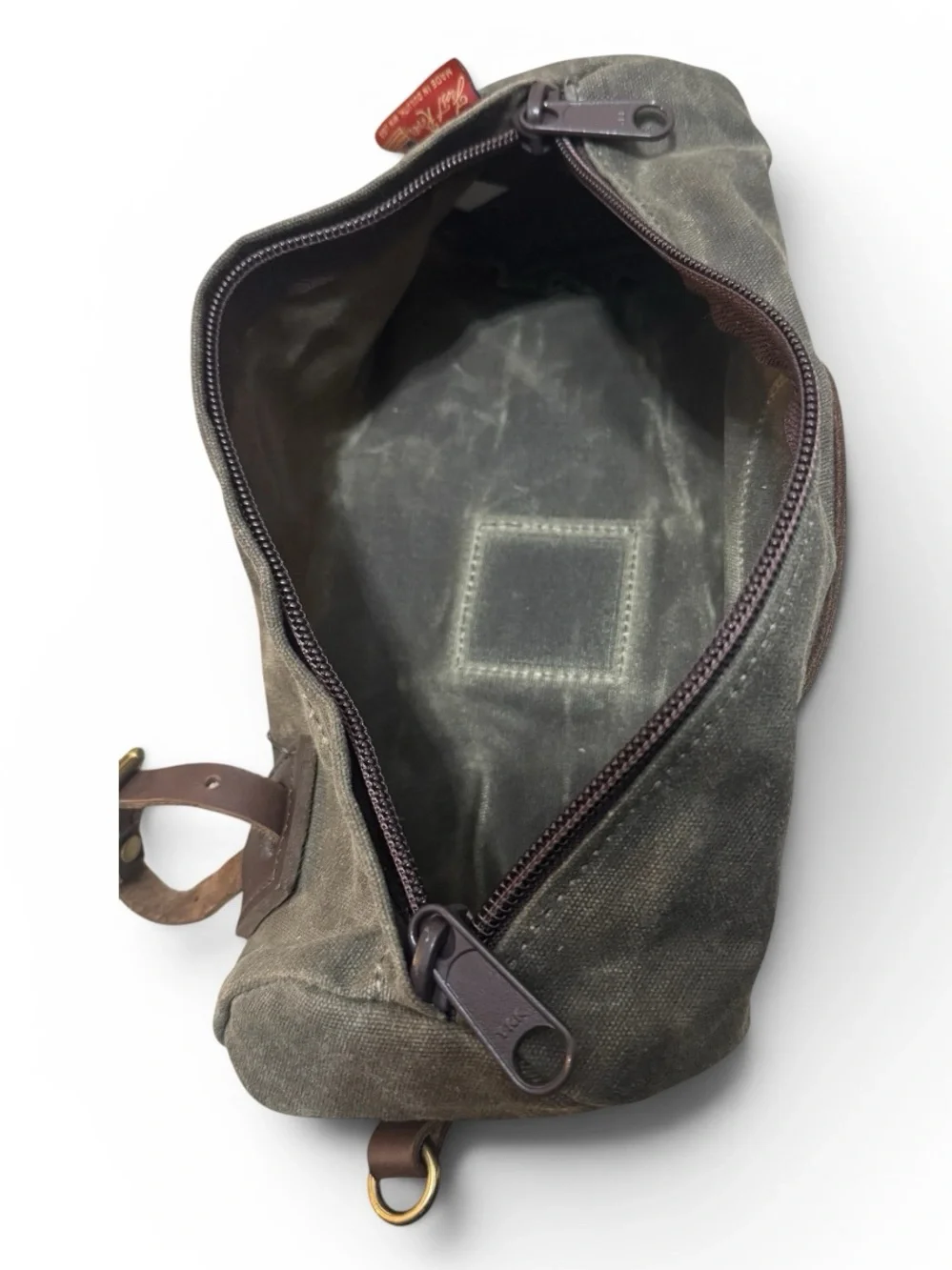 FROST RIVER Sawbill Trail Handlebar Bag - Waxed Canvas & Leather $70 Retail NWOT
